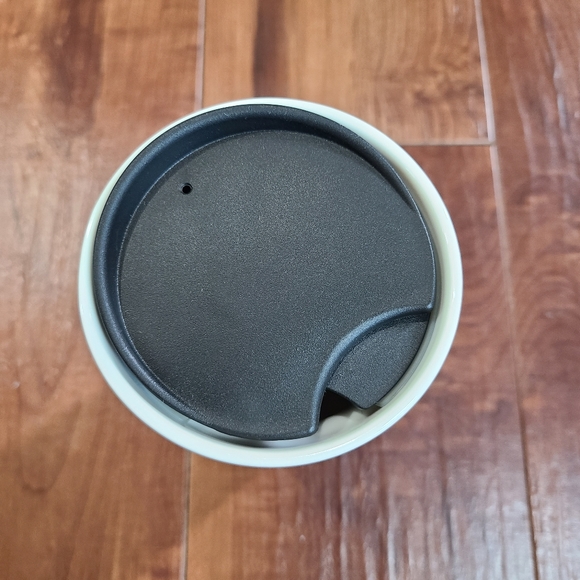 Starbucks Classic White Green Ceramic Tumbler Coffee Travel Mug Drinkware 12 OZ - Picture 4 of 7